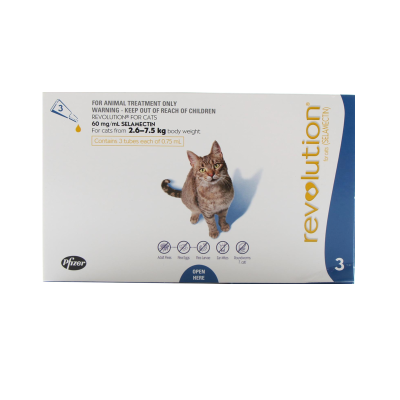 Revolution CAT เรฟโวลูชั่น 1 กล่อง 3หลอด หยดหลังคอแมว