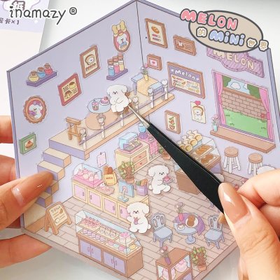 3D Illusion Melon Mini Market Stickers