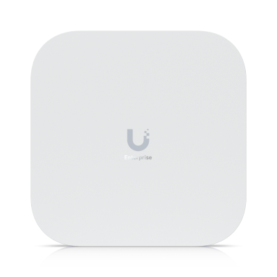 Ubiquiti UniFi Enterprise E7 wireless access point angled front view
