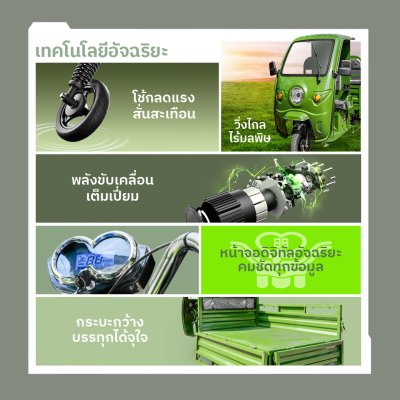 สบายรถไฟฟ้ารุ่น KP-180 กระบะไฟฟ้า3ล้อ สำหรับบรรทุก