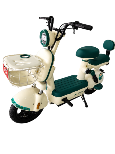 SABAI PONY รถจักรยานไฟฟ้า 2 ที่นั่ง สไตล์มินิมอล มอเตอร์ 400W แบตเตอรี่ 48V20Ah วิ่งไกล 40-60 กม.