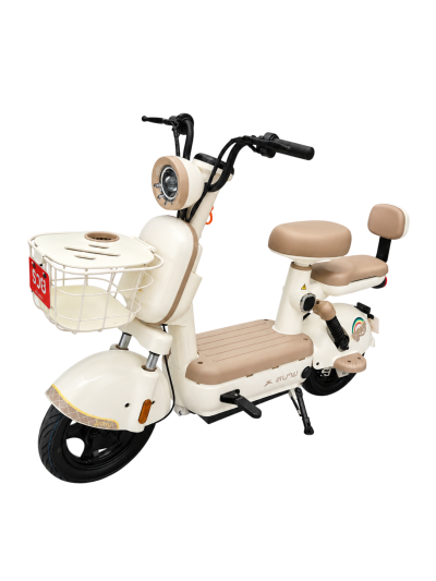 SABAI PONY รถจักรยานไฟฟ้า 2 ที่นั่ง สไตล์มินิมอล มอเตอร์ 400W แบตเตอรี่ 48V20Ah วิ่งไกล 40-60 กม.