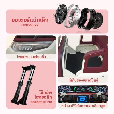 สบายรถไฟฟ้ารุ่น YOBO รถไฟฟ้า3ล้อ พร้อมหลังคากันแดดกันฝน