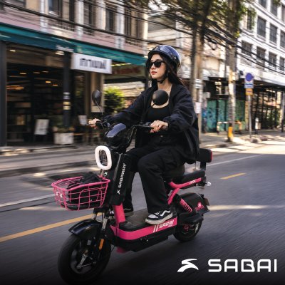 SABAI NEO รถจักรยานไฟฟ้า 2 ที่นั่ง มอเตอร์ 600W วิ่งไกล 60 กม. แบต 48V20AH