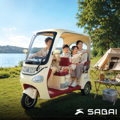 SABAI YOVA รถสามล้อไฟฟ้ามีหลังคา 3 ที่นั่ง