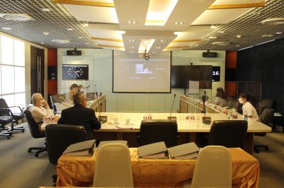 ภาพบรรยากาศการสัมภาษณ์คัดเลือกนักศึกษาทุนประจำปี 2565