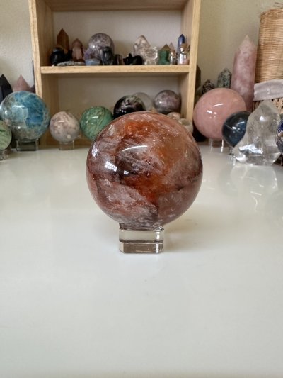 Hematoid quartz sphere