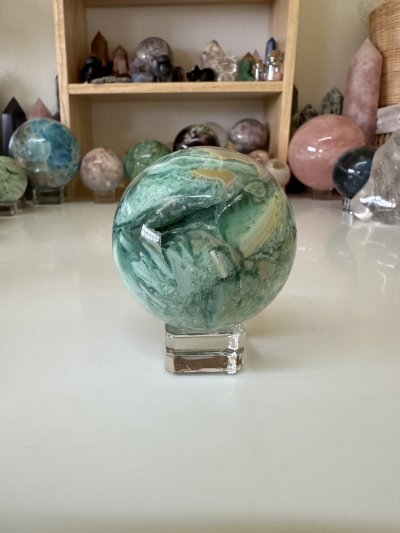 Green Variscite Sphere