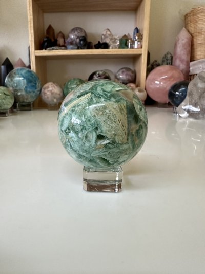 Green Variscite Sphere