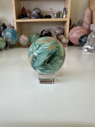 Green Variscite Sphere