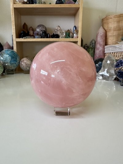 Rose quartz sphere