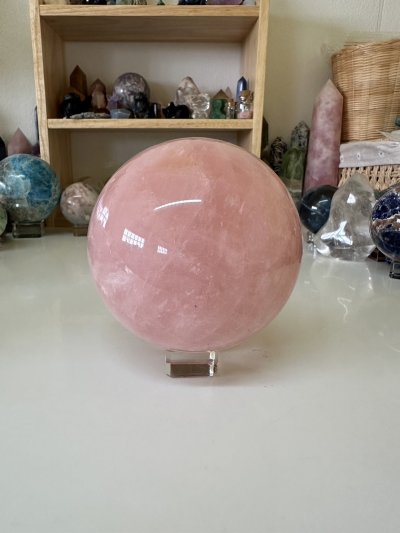 Rose quartz sphere