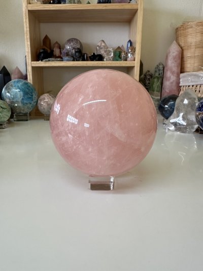 Rose quartz sphere