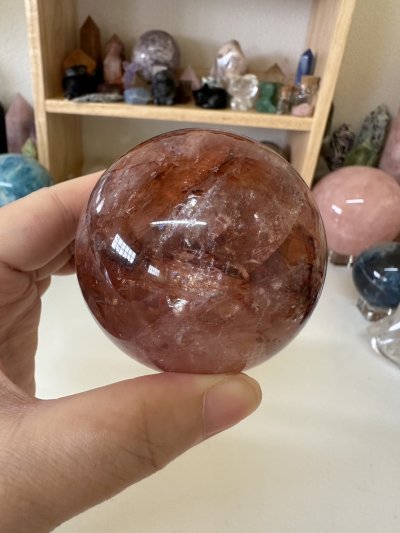 Hematoid quartz sphere