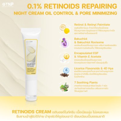 0.1% RETINOIDS REPAIRING NIGHT CREAM OIL CONTROL & PORE MINIMIZING