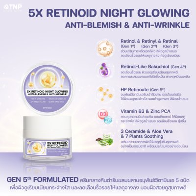 5x RETINOID NIGHT GLOWING ANTI-BLEMISH & ANTI-WRINKLE