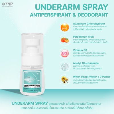 UNDERARM SPRAY ANTIPERSPIRANT & DEODORANT