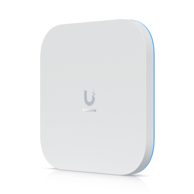 UniFi E7 WiFi 7 enterprise indoor access point angled front design