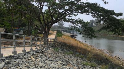 เขื่อนป้องกันตลิ่งริมแม่น้ำชี ท่าวารี เขื่องใน อุบลราชธานี