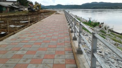 เขื่อนป้องกันตลิ่งริมแม่น้ำโขง อ.ศรีเชียงใหม่ จ.หนองคาย