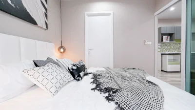 The key แจ้งวัฒนะ MRT สีชมพู สถานีศรีรัช ห้อง 1 Bed 32 Sqm