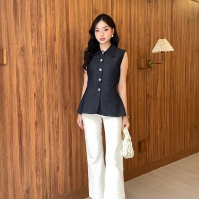 Soleil Denim Top
