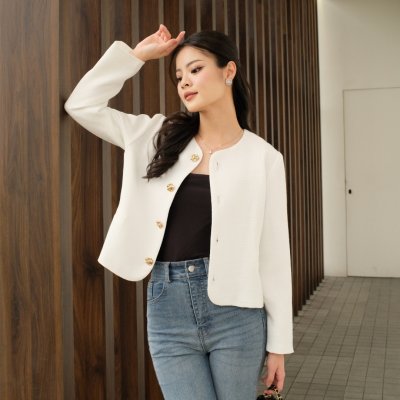 Sage Tweed Blazer