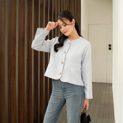 Sage Tweed Blazer
