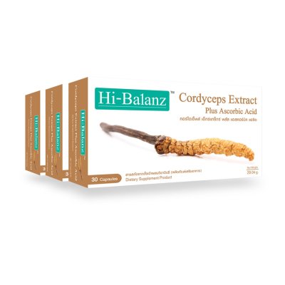 Hi-Balanz สารสกัดจากถั่งเฉ้าผสมวิตามินซี 3 กล่อง รวม 90 แคปซูล