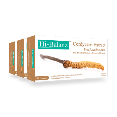 Hi-Balanz สารสกัดจากถั่งเฉ้าผสมวิตามินซี 3 กล่อง รวม 90 แคปซูล
