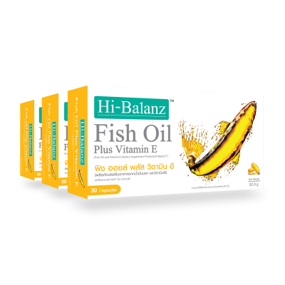 Hi-Balanz Fish oil Plus Vitamin E น้ำมันปลา 3 กล่อง