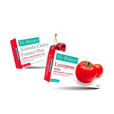 Hi-Balanz Acerola Cherry Extract Plus 1 กล่อง + Lycopene 1 กล่อง