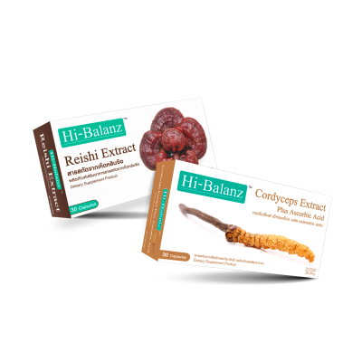 Hi-Balanz เห็ดหลินจือ + ถั่งเฉ้าเสริมวิตามินซี บำรุงร่างกาย