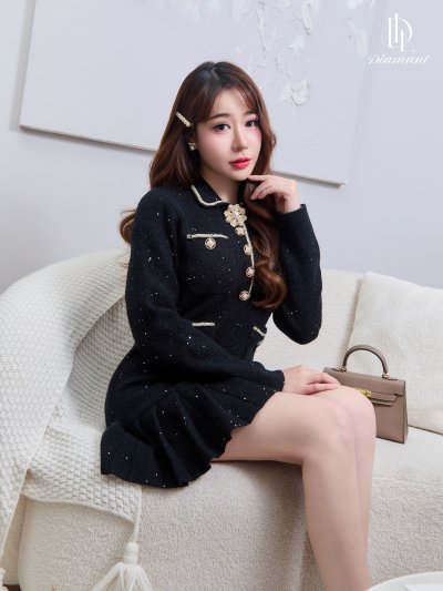 BAL Rounding Gold Button Cardigan 4 Colors Cardigan