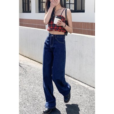 Signature Dark Jeans, dark jeans, straight cut, old money style