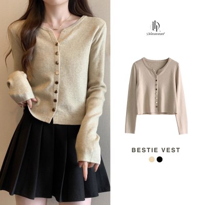 Brooklyn Knitted Cardigan เสื้อคาร์ดิแกนไหมพรม คอวี