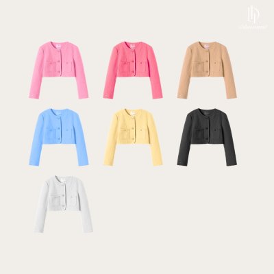 MICHELLE Tweed Jacket เสื้อคลุมผ้าทวิตทรงสวยสไตล์เกาหลี