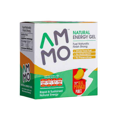 AMMO Natural Energy Gel MANGO PUREE 12 Sachets