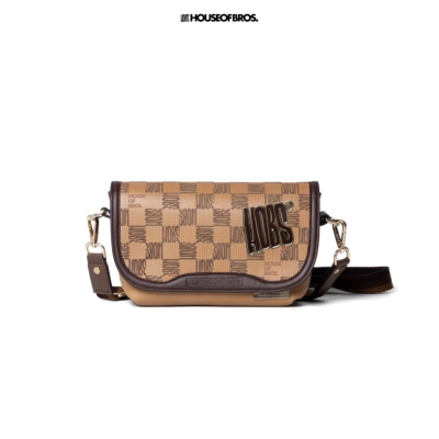 Monogram - กระเป๋าสะพายข้าง แบรนด์ HOBS (100% Genunie) รุ่น Monogram ขนาด 12 นิ้ว และ 9 นิ้ว