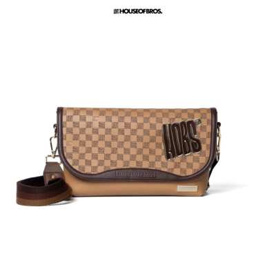 Monogram - กระเป๋าสะพายข้าง แบรนด์ HOBS (100% Genunie) รุ่น Monogram ขนาด 12 นิ้ว และ 9 นิ้ว