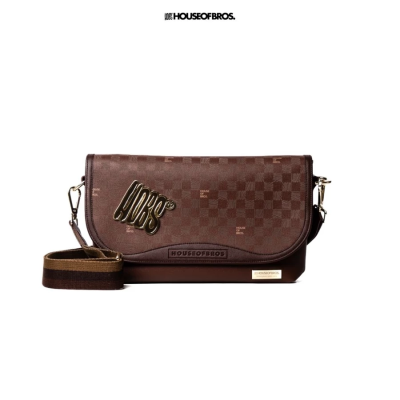 Monogram - กระเป๋าสะพายข้าง แบรนด์ HOBS (100% Genunie) รุ่น Monogram ขนาด 12 นิ้ว และ 9 นิ้ว