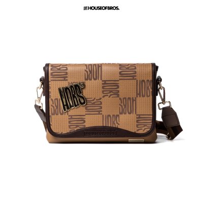 Monogram Tablet - กระเป๋าสะพายข้าง แบรนด์ HOBS (100% Genunie) รุ่น Monogram สำหรับ Tablet ขนาด 11 นิ้ว