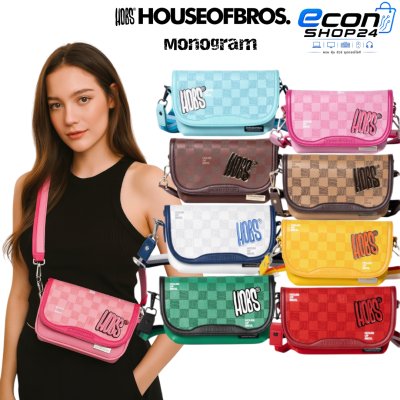 Monogram - กระเป๋าสะพายข้าง แบรนด์ HOBS (100% Genunie) รุ่น Monogram ขนาด 12 นิ้ว และ 9 นิ้ว
