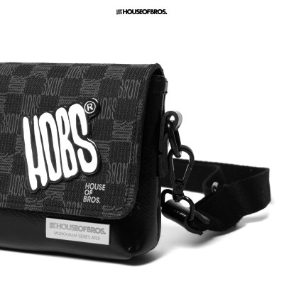 Monogram Canvas - กระเป๋าสะพายข้าง แบรนด์ HOBS (100% Genunie) รุ่น Monogram Canvas ขนาด 12, 9, 5.5 นิ้ว