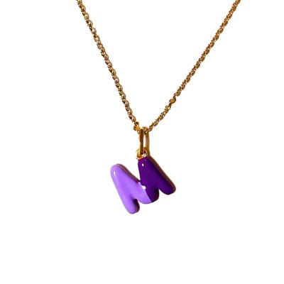 Alphabet Necklace in Purple
