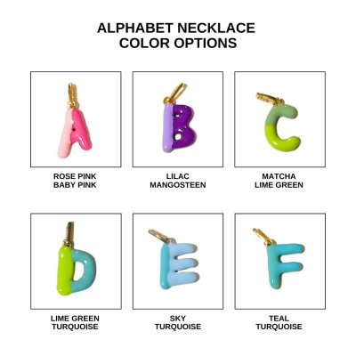 Alphabet Necklace in Blue