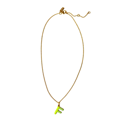 Alphabet Necklace in Green Blue