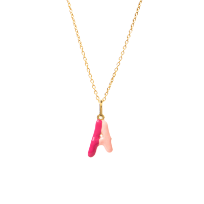 Alphabet Necklace in Pink