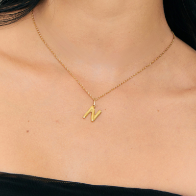 Alphabet Necklace in Gold