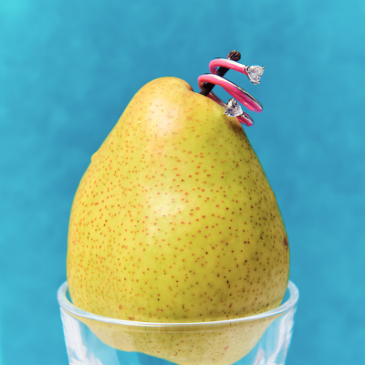 Double Wrap Heart Enamel Ring